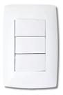 Interruptor 3 Teclas Paralelas com Placa Branca Home - B.lux