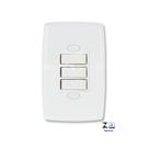 Interruptor 3 Teclas Simples 6A Safira - Ilumi