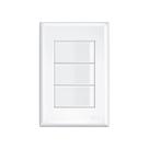 Interruptor 3 teclas simples com placa 4x2 Fame Evidence