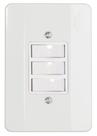 Interruptor 3 Teclas Simples com Placa Branca Mectronic - Comprenet