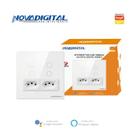 Interruptor 4 Botões 4x4 Branco com Tomada Zigbee Touch Tuya