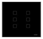 Interruptor 6 Teclas Touch Inteligente Wi-fi Preto 4x4 Fame 10 A 127/220v Preto