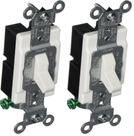 Interruptor AC unipolar Leviton CSB1-20W Toggle 20A 120/277V, pacote com 2