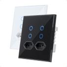 Interruptor Alexa Inteligente 4x4 Automação Bivolt C/ Tomada