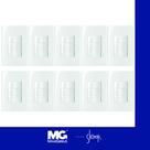 Interruptor Alto Brilho 3 t Simples 10a Sleek Margirius 10 Pçs