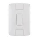 Interruptor Aria Tramontina 1 Tecla Paralelo 6A com Placa Branco Interruptor Aria Tramontina 1 Tecla Paralelo 6A com Placa Branco