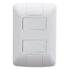 Interruptor Aria Tramontina 2 Teclas Paralelo com Placa Branco Interruptor Aria Tramontina 2 Teclas Paralelo com Placa Branco