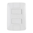 Interruptor Aria Tramontina 2 Teclas Simples 6A com Placa Branca