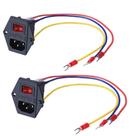 Interruptor basculante 3Dman 250V 15A 3 pinos IEC320 C14 2 unidades