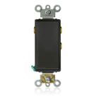 Interruptor basculante Leviton 15 Amperios 120/277V unipolar negro