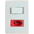 Interruptor Bipolar com Tomada 220V Placa 4x2 Liz Tramontina Interruptor Bipolar com Tomada 220V Placa 4x2 Liz Tramontina