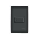 Interruptor Bipolar Simples Fame Habitat Black com Placa 4x2