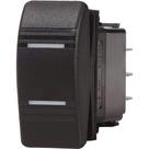 Interruptor Blue Sea Systems Contura DPDT preto - LIGADO Interruptor Blue Sea Systems Contura DPDT preto - LIGADO