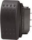Interruptor Blue Sea Systems Contura II (ON) -Off- (ON) DPDT Preto