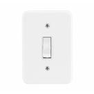 Interruptor com 1 tecla simples 10a com placa pollar branca - radial