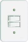 Interruptor com 2 Teclas SIMPLES 10A com placa Branca Pollar - Radial