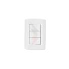Interruptor Com 3 Teclas Simples Com Placa 4x2 Branco - pluzie