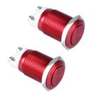 Interruptor com botão de pressão DMWD 16 mm com travamento à prova d'água IP66, pacote com 2
