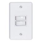 Interruptor com placa 2x4 2 tecla 6a 250v ref. 1918 ilumi Interruptor com placa 2x4 2 tecla 6a 250v ref. 1918 ilumi