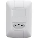 Interruptor com Tomada 10A + Tecla 6A Linha Aria Tramontina