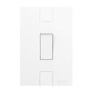 Interruptor de 1 Tecla Simples com Placa 4x2 Branco Pluzie