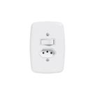 Interruptor de 1 Tecla Simples e Tomada 2p+t 20a , com Placa 4x2
