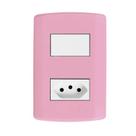 Interruptor de 1 Tecla Simples e Tomada 2p+t 20a , Modular, com Placa 4x2 e Suporte