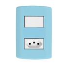 Interruptor de 1 Tecla Simples e Tomada 2p+t 20a , Modular, com Placa 4x2 e Suporte
