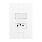Interruptor de 1 Tecla Simples e Tomada 2p+t 20a , Modular, com Placa 4x2