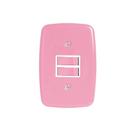 Interruptor de 2 Teclas Simples com Placa 4x2
