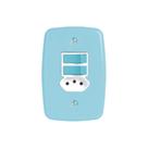Interruptor de 2 Teclas Simples e Tomada 2p+t 20a , com Placa 4x2