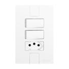 Interruptor de 2 Teclas Simples e Tomada 2p+t 20a , Modular, com Placa 4x2