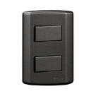 Interruptor de 2 Teclas Simples, Modular, com Placa 4x2 e Suporte