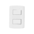 Interruptor de 2 Teclas Simples, Modular, com Placa 4x2 e Suporte