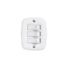 Interruptor de 3 Teclas Simples com Placa de Sobrepor