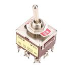 Interruptor de alternância ON-ON 3PDT 15A/250VAC 10A/380VAC 12 mm YWBL-WH Interruptor de alternância ON-ON 3PDT 15A/250VAC 10A/380VAC 12 mm YWBL-WH
