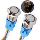 Interruptor de botão de pressão momentâneo DMWD 16mm 12V-24V com soquete de fio