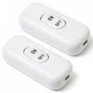 Interruptor de cabo inline iCreatin, kit com 2 unidades, liga/desliga, branco, 120V Interruptor de cabo inline iCreatin, kit com 2 unidades, liga/desliga, branco, 120V