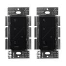 Interruptor de intensidade inteligente Lutron Caseta Original 150 W, pacote com 2 unidades, preto Interruptor de intensidade inteligente Lutron Caseta Original 150 W, pacote com 2 unidades, preto