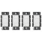Interruptor de intensidade inteligente Lutron Caseta Original LED de 150 W, pacote com 4 unidades