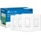 Interruptor de intensidade inteligente TP-Link Tapo Matter de polo único, pacote com 4