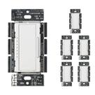 Interruptor de intensidade Lutron Maestro LED+ 150 W, pólo único, branco, 6 unidades Interruptor de intensidade Lutron Maestro LED+ 150 W, pólo único, branco, 6 unidades