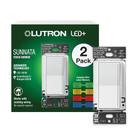 Interruptor de intensidade Lutron Sunnata Touch LED+ 150 W/600 W branco, pacote com 2 unidades