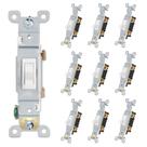 Interruptor de luz alternativo ThunderWay Quiet 15A 120V AC, pacote com 10 Interruptor de luz alternativo ThunderWay Quiet 15A 120V AC, pacote com 10