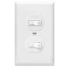 Interruptor de luz de alternância ENERLITES Duplex Double 15A 120V branco