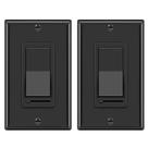 Interruptor de luz de parede Dimmer BESTTEN de pólo único/3 vias, pacote com 2