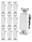 Interruptor de luz decorativo de 4 vias AIDA 15A 120/277V (pacote com 10)