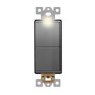 Interruptor de luz duplo LIDER LCS2-1P-SG 15A 120-277V Space Grey