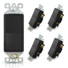 Interruptor de luz ELEGRP de 3 vias 15A 120-277V AC com aterramento automático Interruptor de luz ELEGRP de 3 vias 15A 120-277V AC com aterramento automático