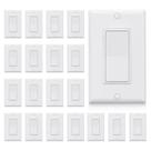 Interruptor de luz ELEGRP de polo único decora 15A 120-277V (pacote com 20)